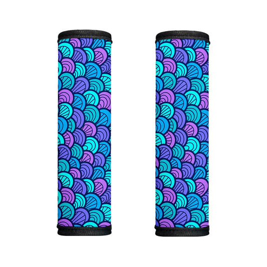 Teal Pink Mermaid Scales Pattern Print Handle Covers