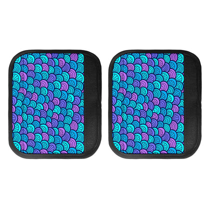 Teal Pink Mermaid Scales Pattern Print Handle Covers