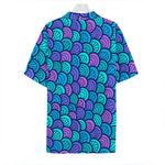 Teal Pink Mermaid Scales Pattern Print Hawaiian Shirt
