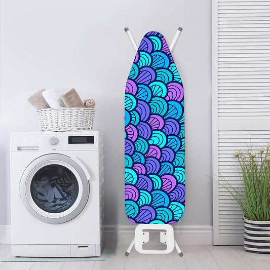 Teal Pink Mermaid Scales Pattern Print Ironing Board Cover