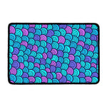 Teal Pink Mermaid Scales Pattern Print Kitchen Mat