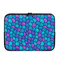 Teal Pink Mermaid Scales Pattern Print Laptop Sleeve