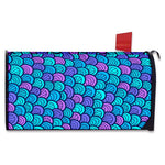Teal Pink Mermaid Scales Pattern Print Mailbox Cover