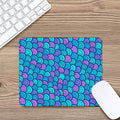 Teal Pink Mermaid Scales Pattern Print Mouse Pad
