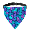 Teal Pink Mermaid Scales Pattern Print Over The Collar Dog Bandana