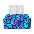 Teal Pink Mermaid Scales Pattern Print Rectangle Tissue Box Cover