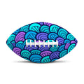 Teal Pink Mermaid Scales Pattern Print Rugby Ball