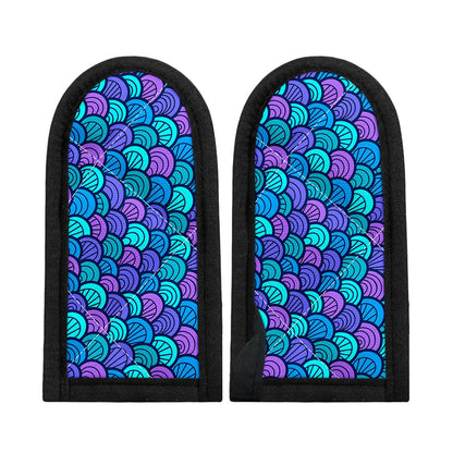 Teal Pink Mermaid Scales Pattern Print Skillet Handle Cover