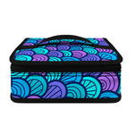 Teal Pink Mermaid Scales Pattern Print Small Lunch Bag