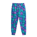 Teal Pink Mermaid Scales Pattern Print Sweatpants