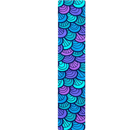 Teal Pink Mermaid Scales Pattern Print Table Runner