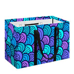 Teal Pink Mermaid Scales Pattern Print Utility Tote Bag