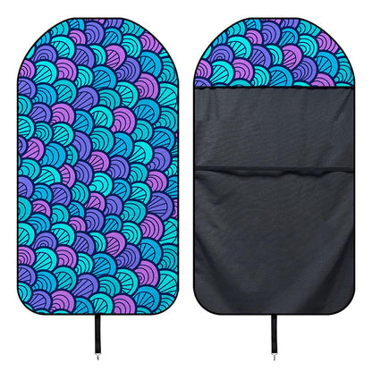 Teal Pink Mermaid Scales Pattern Print Waterproof Car Seat Cover