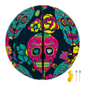 Teal Pink Sugar Skull Pattern Print Basketball