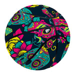 Teal Pink Sugar Skull Pattern Print Basketball