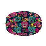Teal Pink Sugar Skull Pattern Print Car Side Mirror Covers