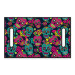 Teal Pink Sugar Skull Pattern Print Golf Cart Seat Cover