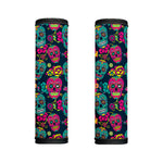 Teal Pink Sugar Skull Pattern Print Handle Covers