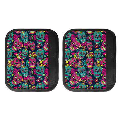 Teal Pink Sugar Skull Pattern Print Handle Covers