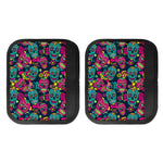 Teal Pink Sugar Skull Pattern Print Handle Covers