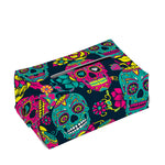 Teal Pink Sugar Skull Pattern Print Rectangle Tissue Box Cover
