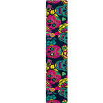 Teal Pink Sugar Skull Pattern Print Table Runner