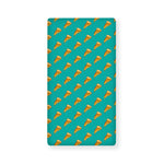 Teal Pizza Pattern Print Baby Crib Sheet