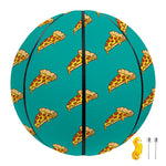 Teal Pizza Pattern Print Basketball