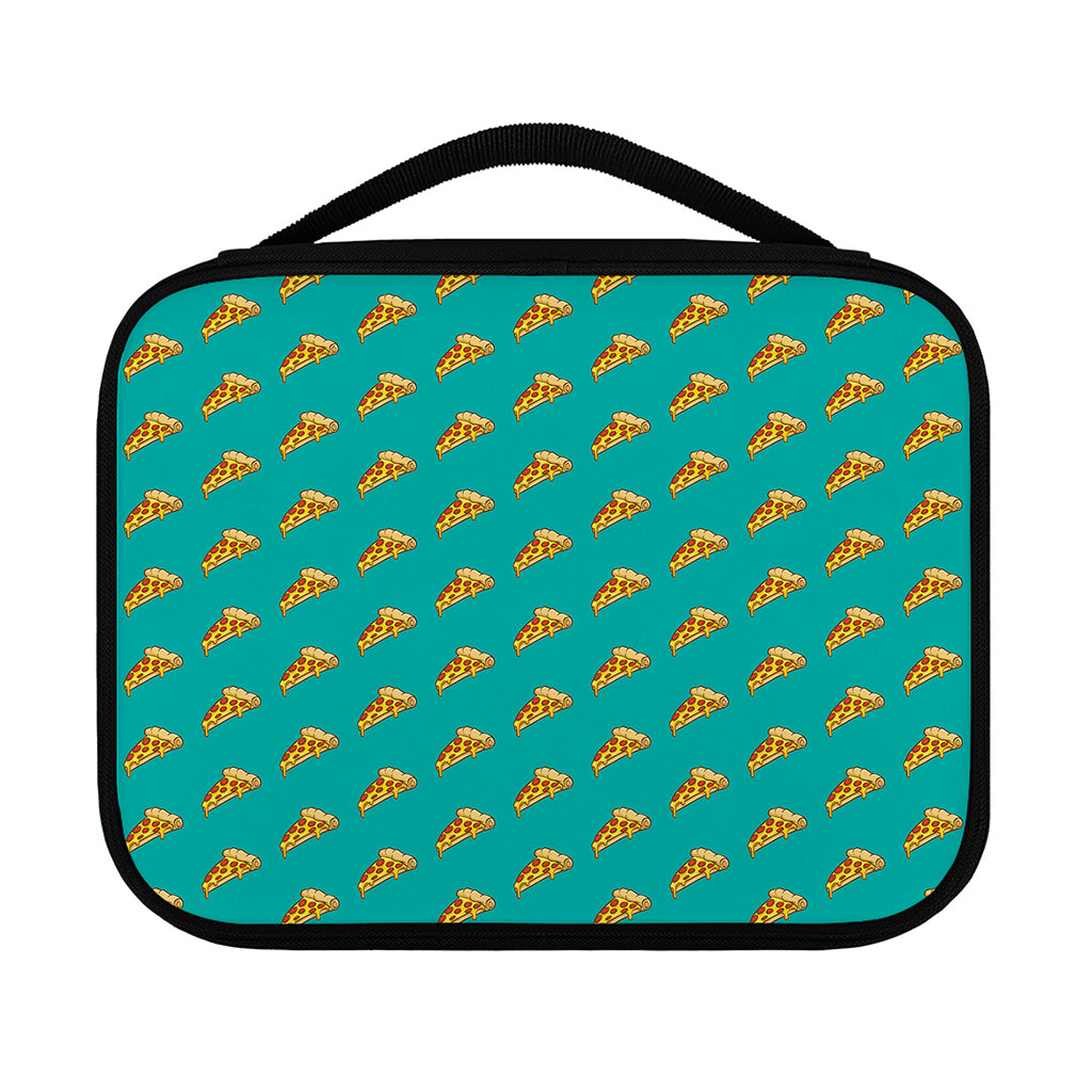 Teal Pizza Pattern Print Classic Bible Case