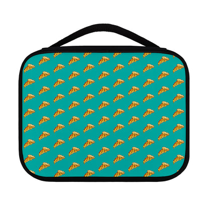 Teal Pizza Pattern Print Classic Bible Case