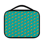 Teal Pizza Pattern Print Classic Bible Case