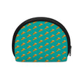 Teal Pizza Pattern Print Coin Purse