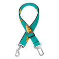 Teal Pizza Pattern Print Dog Seat Belt