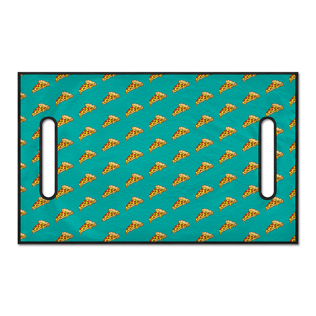 Teal Pizza Pattern Print Golf Cart Seat Cover