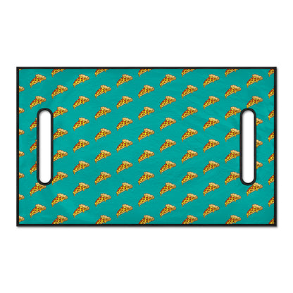 Teal Pizza Pattern Print Golf Cart Seat Cover