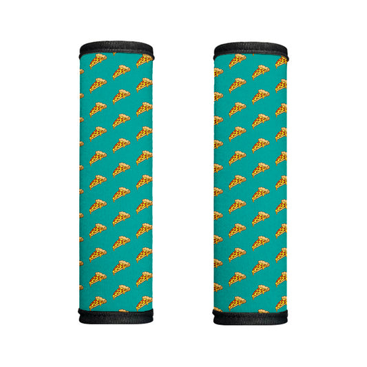 Teal Pizza Pattern Print Handle Covers