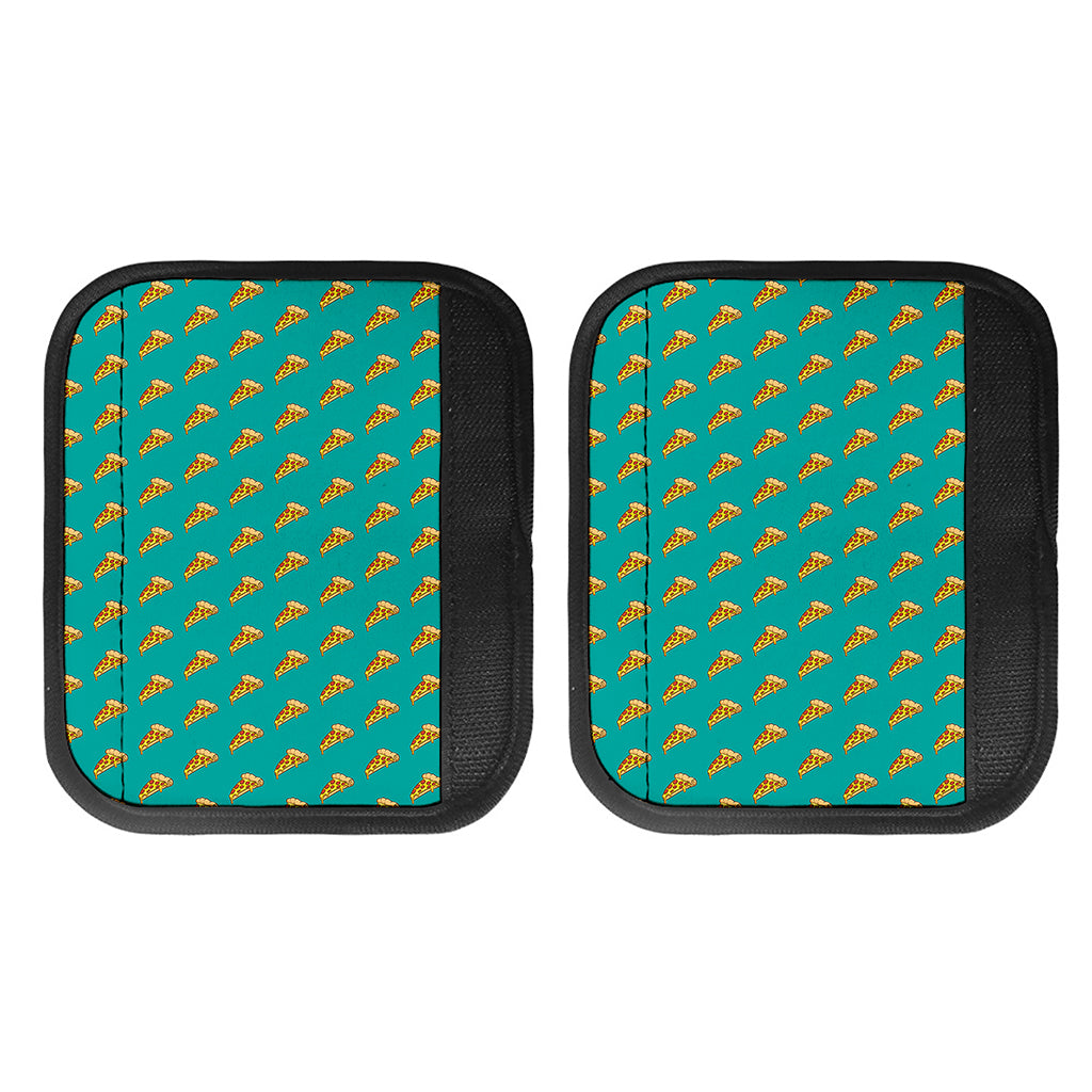 Teal Pizza Pattern Print Handle Covers