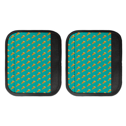 Teal Pizza Pattern Print Handle Covers