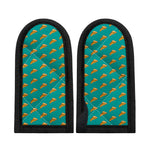 Teal Pizza Pattern Print Skillet Handle Cover