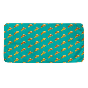 Teal Pizza Pattern Print Towel