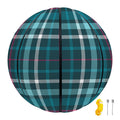 Teal Plaid Pattern Print Basketball