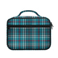 Teal Plaid Pattern Print Briefcase Bible Bag