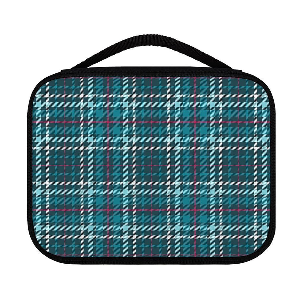 Teal Plaid Pattern Print Classic Bible Case