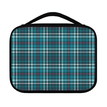 Teal Plaid Pattern Print Classic Bible Case
