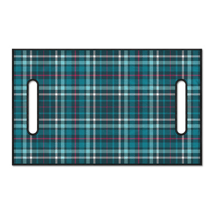 Teal Plaid Pattern Print Golf Cart Seat Cover