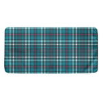 Teal Plaid Pattern Print Towel