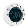 Teal Polygonal Dot Geometric Print Alarm Clock