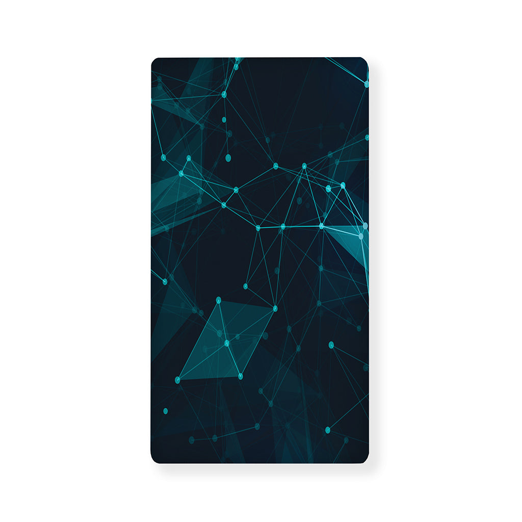 Teal Polygonal Dot Geometric Print Baby Crib Sheet