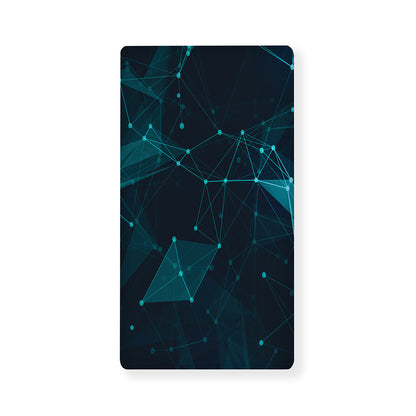Teal Polygonal Dot Geometric Print Baby Crib Sheet