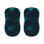 Teal Polygonal Dot Geometric Print Bar Stool Covers